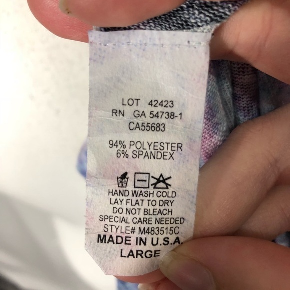 Nally & Millie Geometric Print Tunic Large Purple - Picture 6 of 8